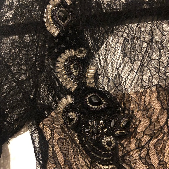 ABS Allen Schwartz size S Black Lace Dress - Picture 4 of 5